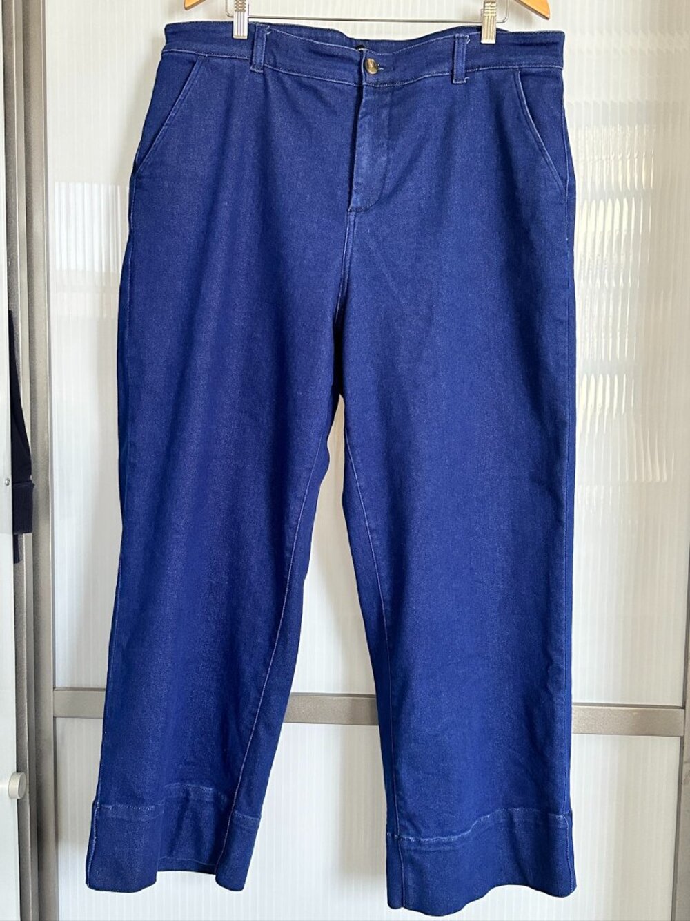 Universal Standard Carol High Rise Wide Leg Super Stretch Jeans Blue Size 18